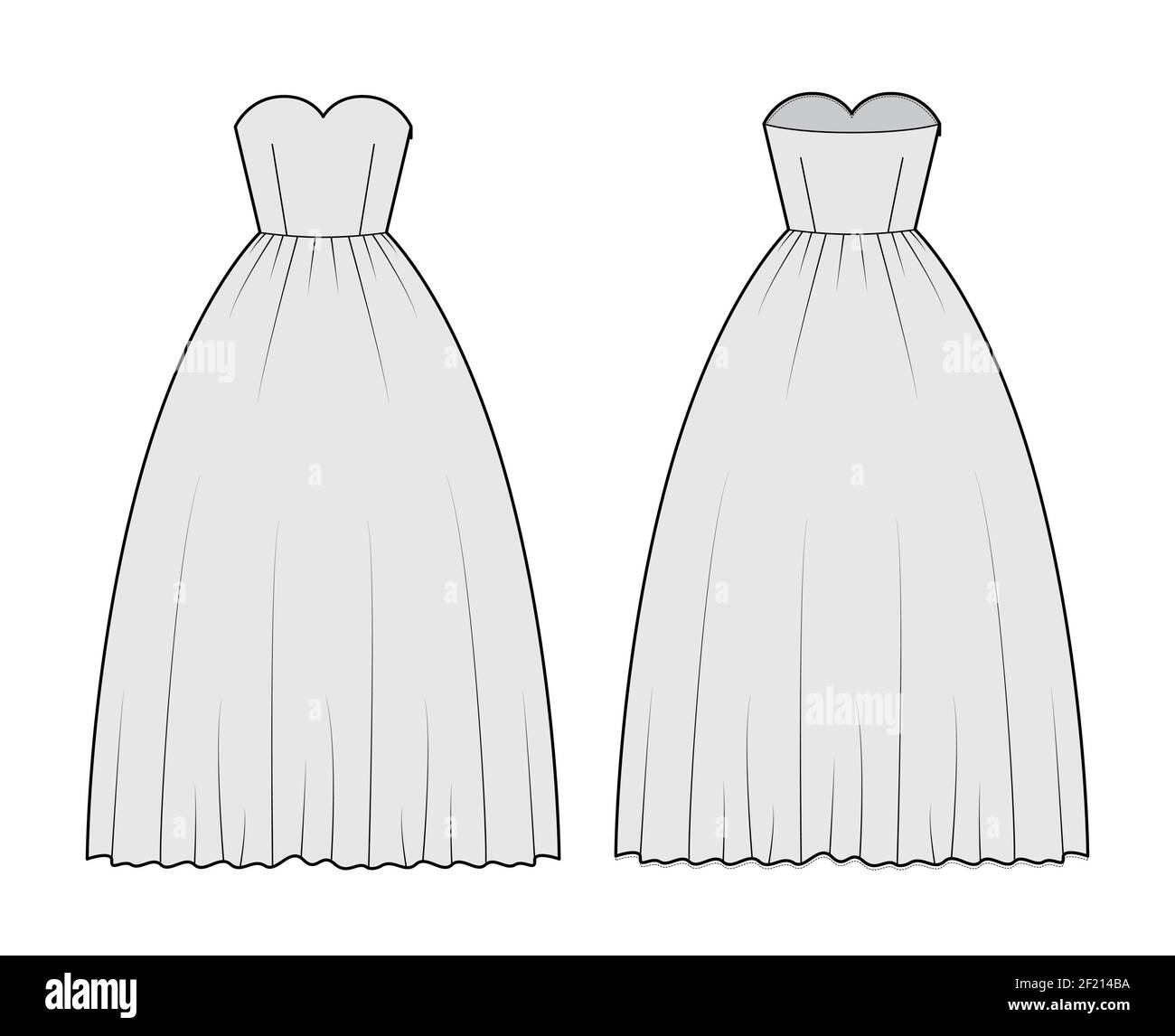 Full length gown Stock Vector Images - Alamy
