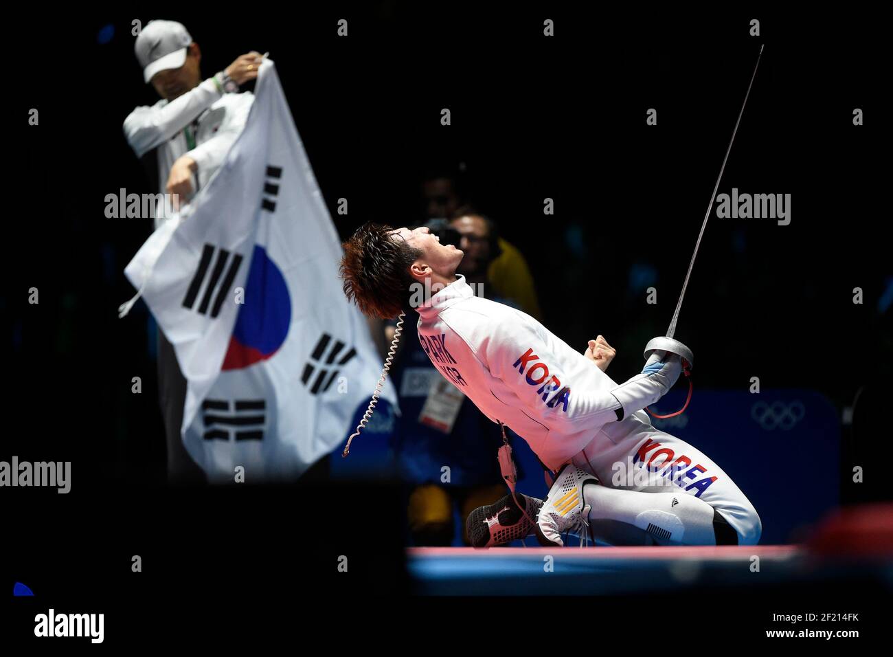Sangyoung Park of South Korea wins Gold Medal in Fencing Men's Epee