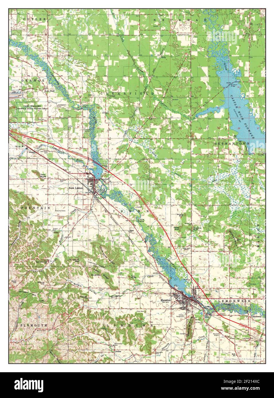Map of mauston Cut Out Stock Images & Pictures Alamy