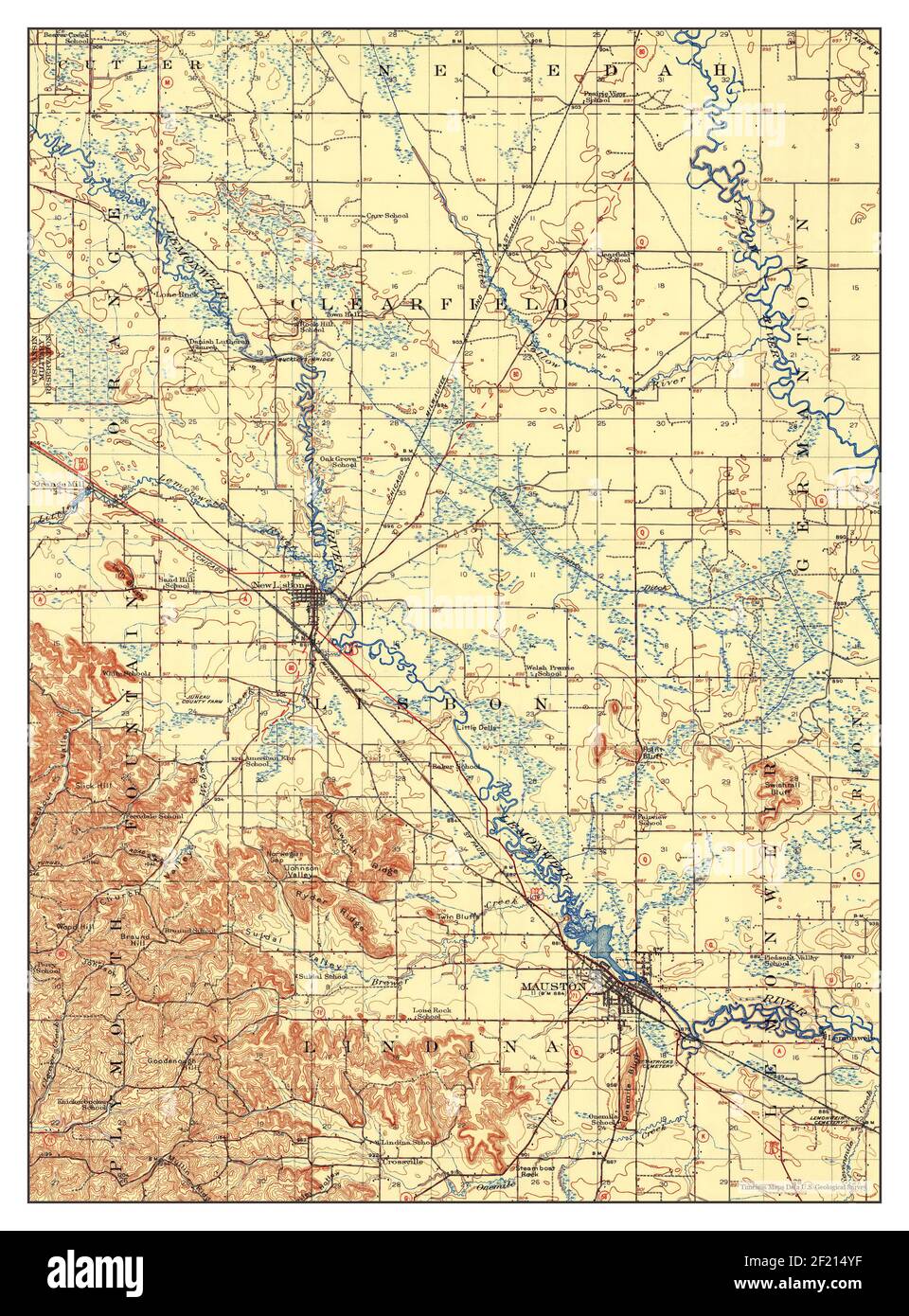 Map of mauston wisconsin Cut Out Stock Images & Pictures Alamy