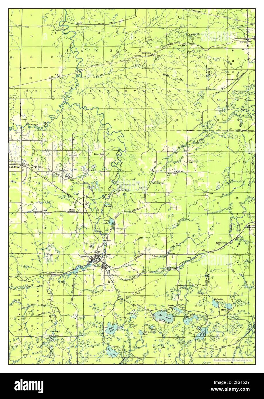 Map of mellen Cut Out Stock Images & Pictures Alamy
