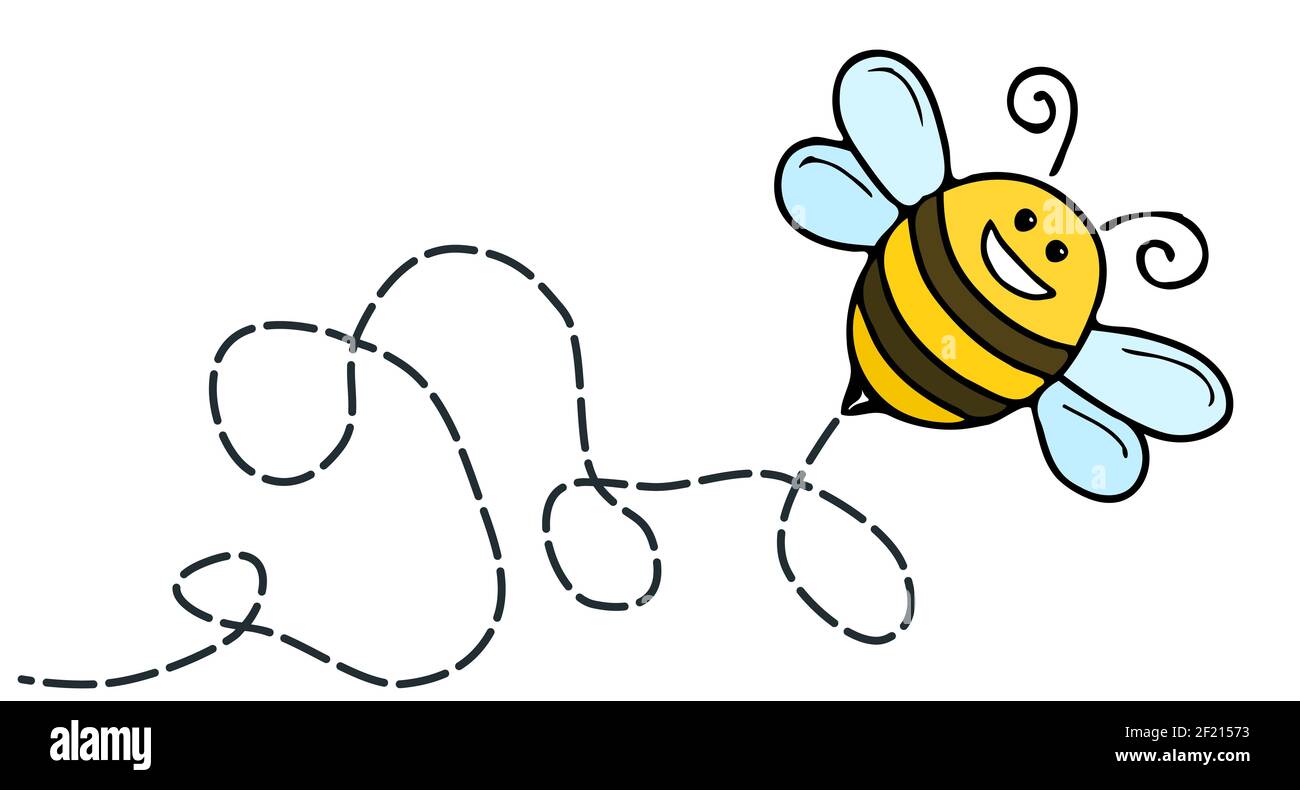 A funny bee comic character Stock Photo
