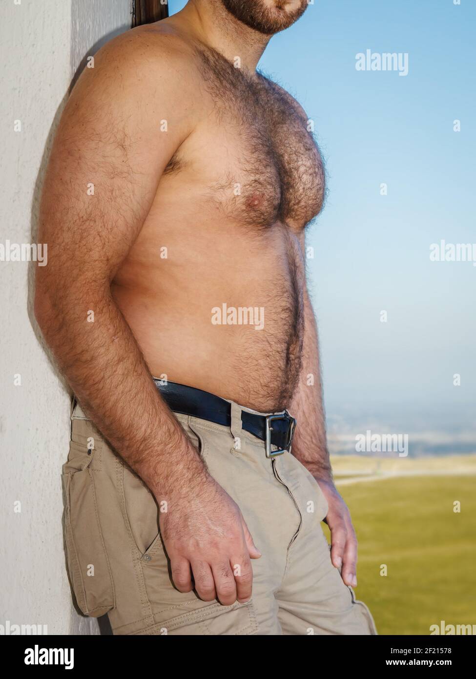Very hairy male body Stock Photo - Alamy