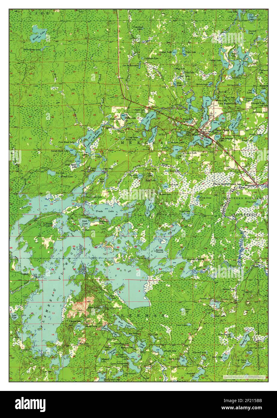 Map of mercer wisconsin hi-res stock photography and images - Alamy