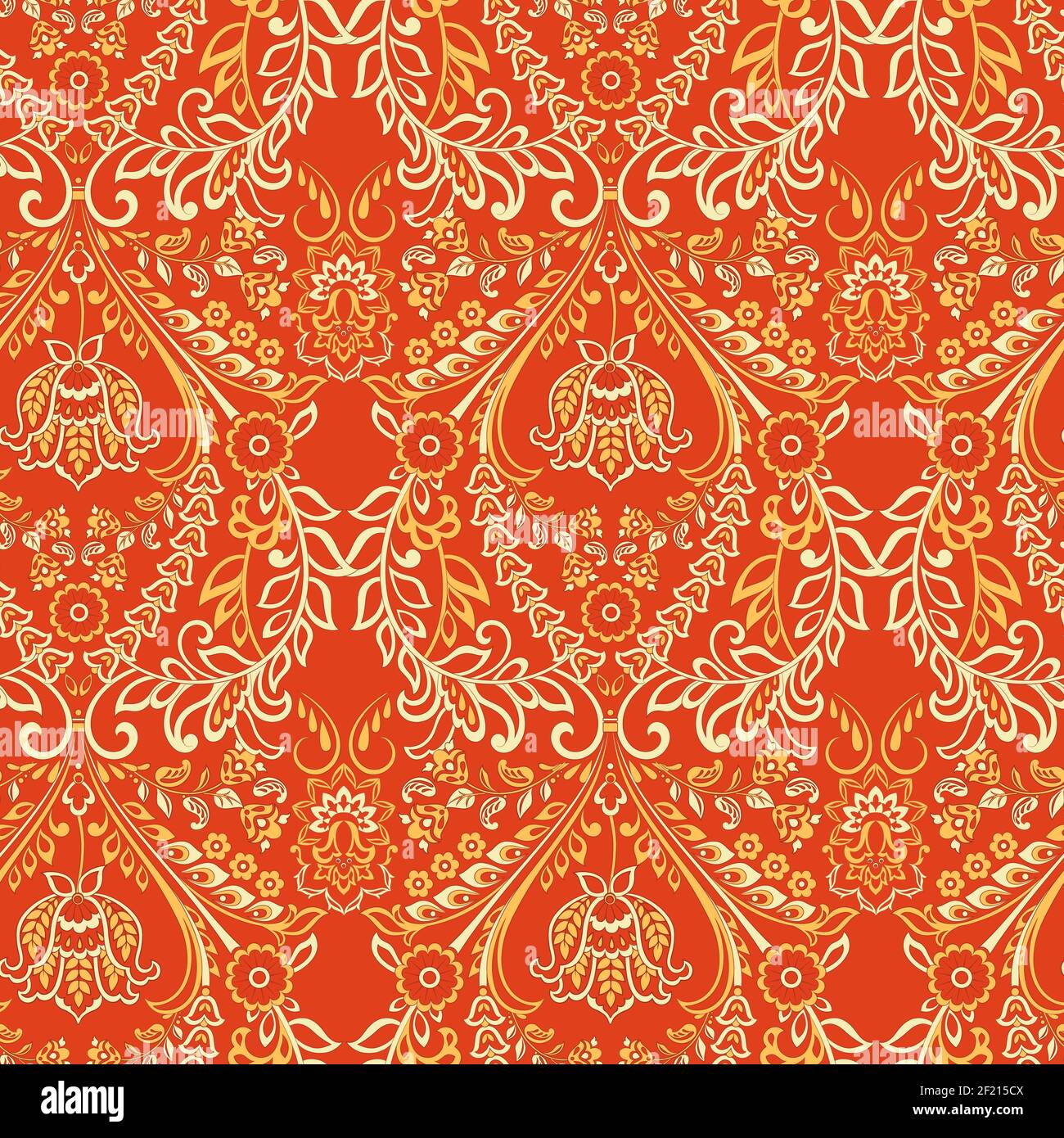 Vector Baroque floral pattern. classic floral ornament. vintage texture