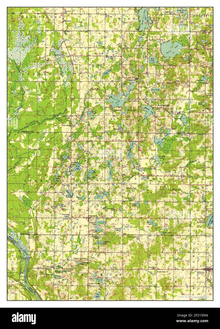 Map of milltown wisconsin Cut Out Stock Images & Pictures Alamy