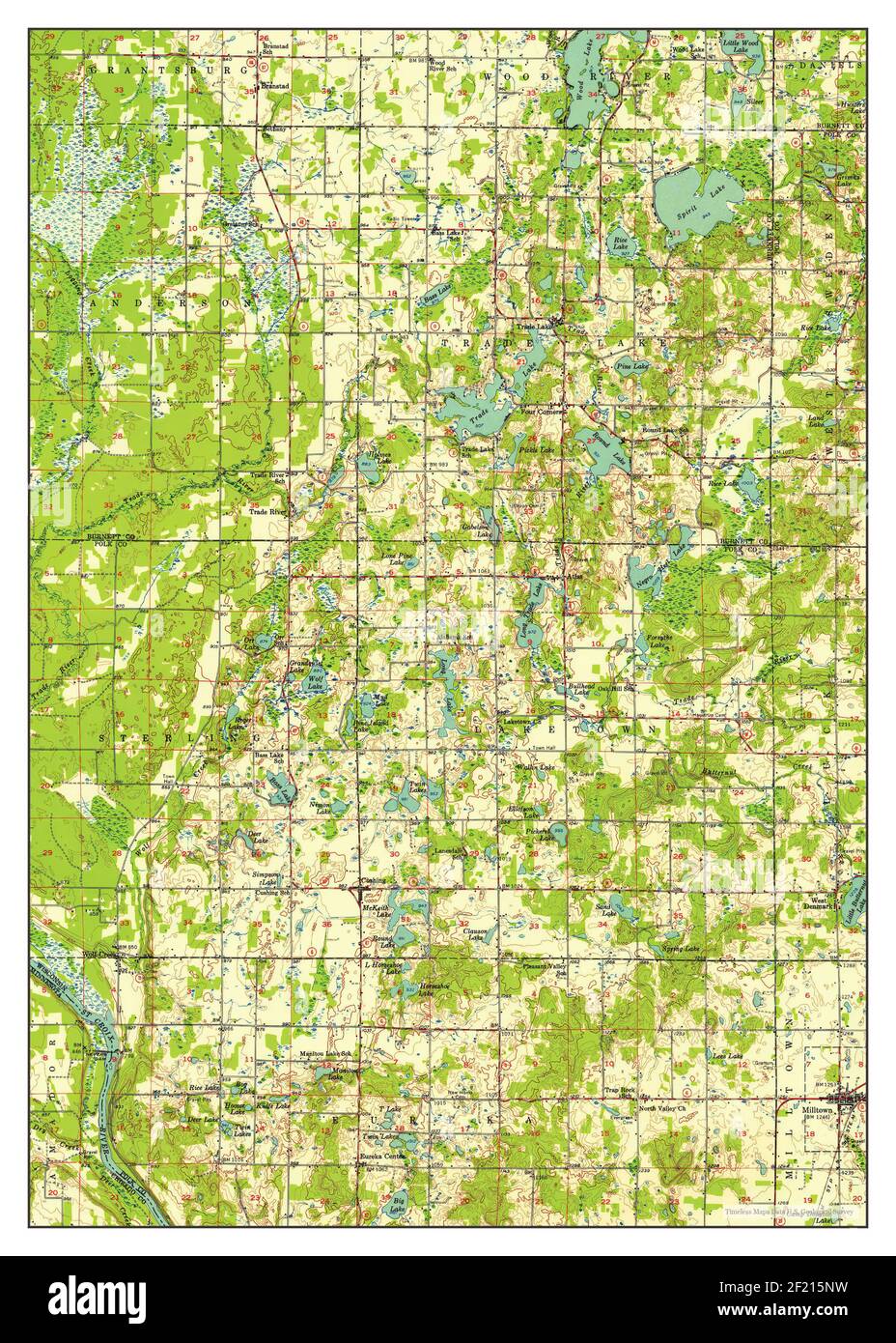 Map of milltown wisconsin hires stock photography and images Alamy