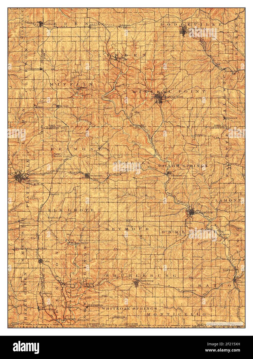 Mineral Point, Wisconsin, map 1902, 1125000, United States of America by Timeless Maps, data U