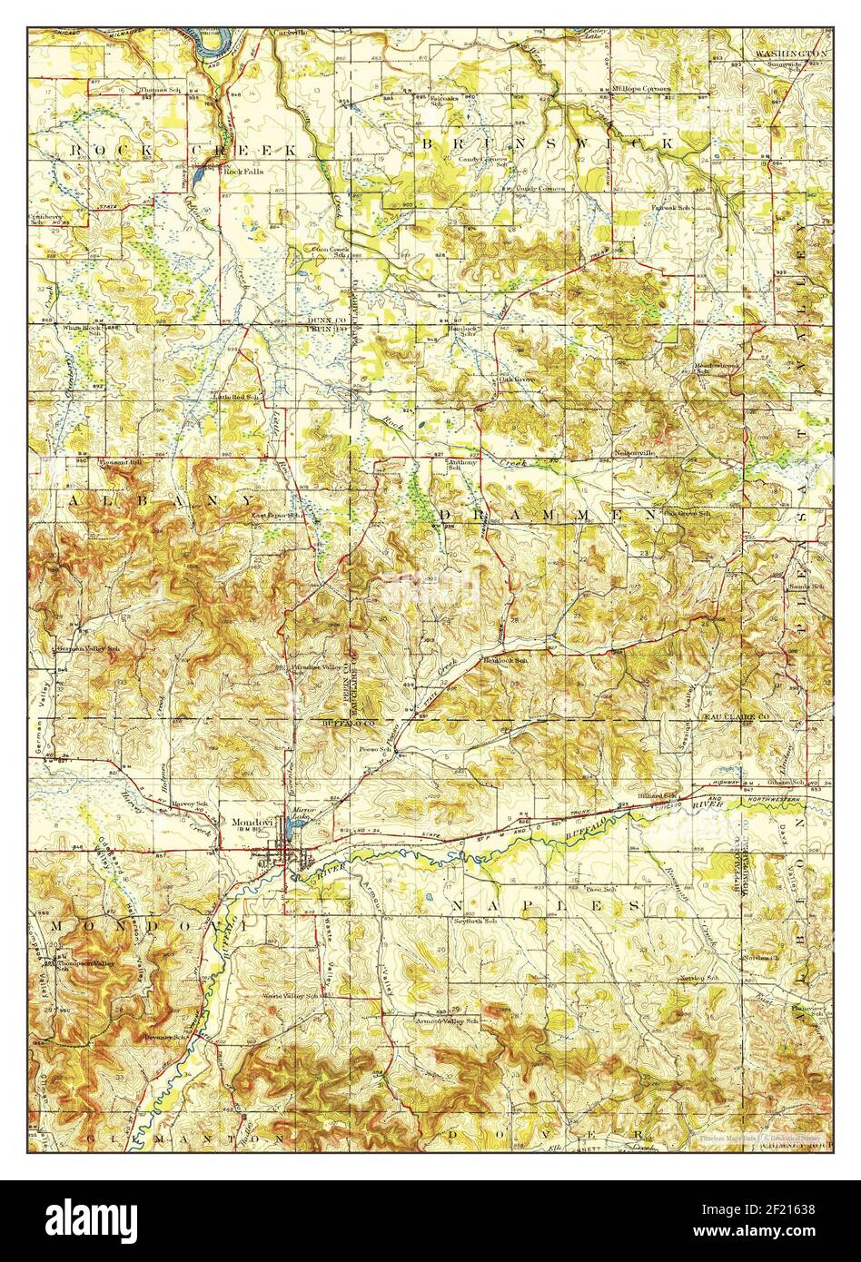 Mondovi, Wisconsin, map 1932, 162500, United States of America by