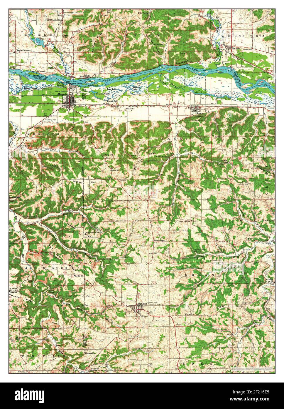 Muscoda, Wisconsin, map 1960, 162500, United States of America by