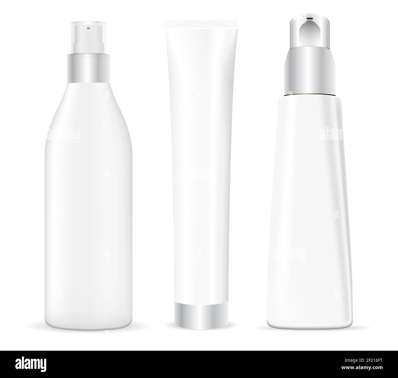 Cosmetic bottle mockup. Face serum dispenser package. beauty cream tube