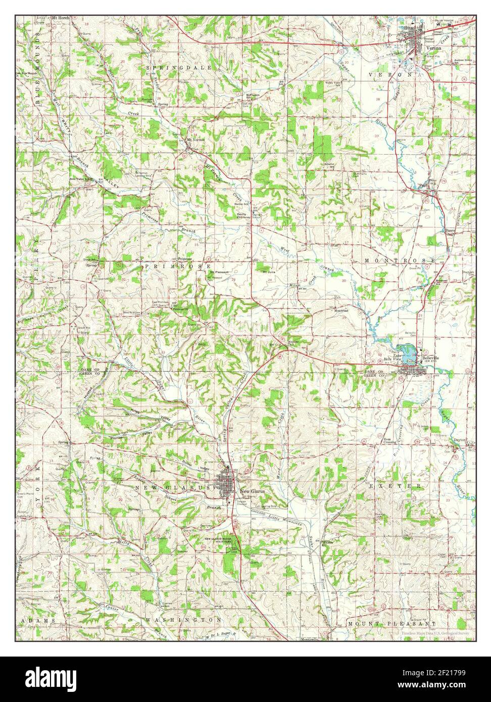 New Glarus Wisconsin Map New Glarus, Wisconsin, Map 1962, 1:62500, United States Of America By  Timeless Maps, Data U.s. Geological Survey Stock Photo - Alamy