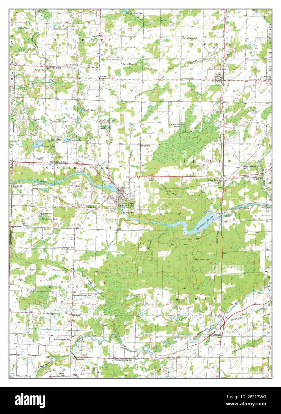 Map of oconto hires stock photography and images Alamy