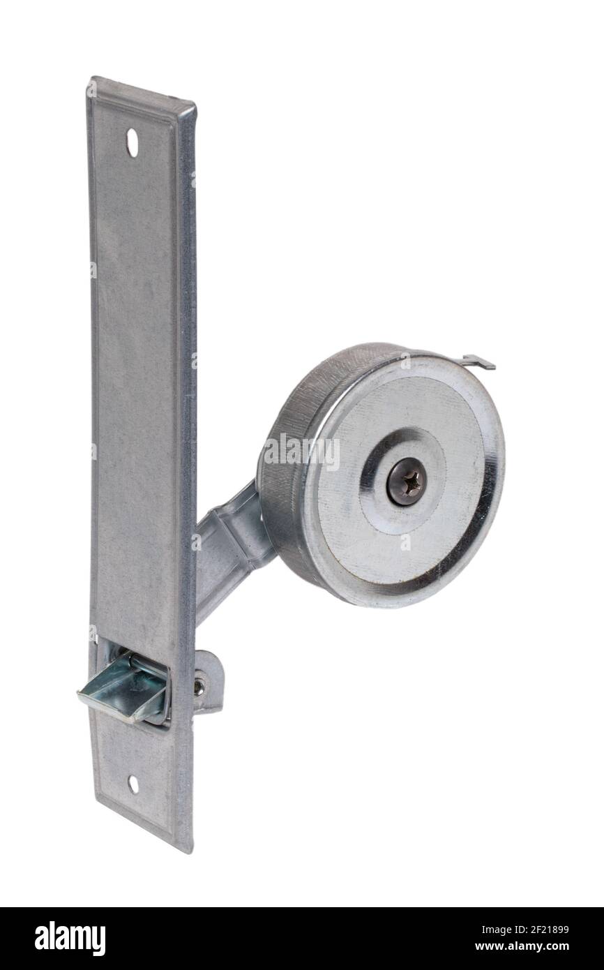 Closeup of a belt winder for flush mounting without roller shutter belt  isolated on a white background. Roller blinds spares. Macro Stock Photo -  Alamy