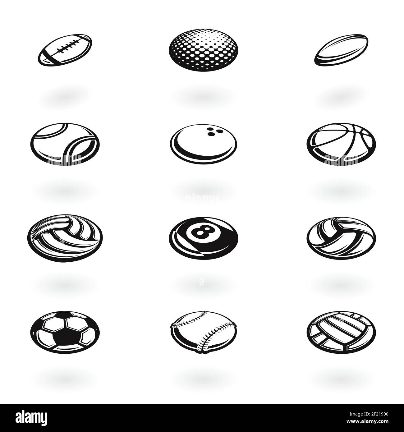 Sport balls isometric perspective symbols Stock Vector Image & Art Alamy