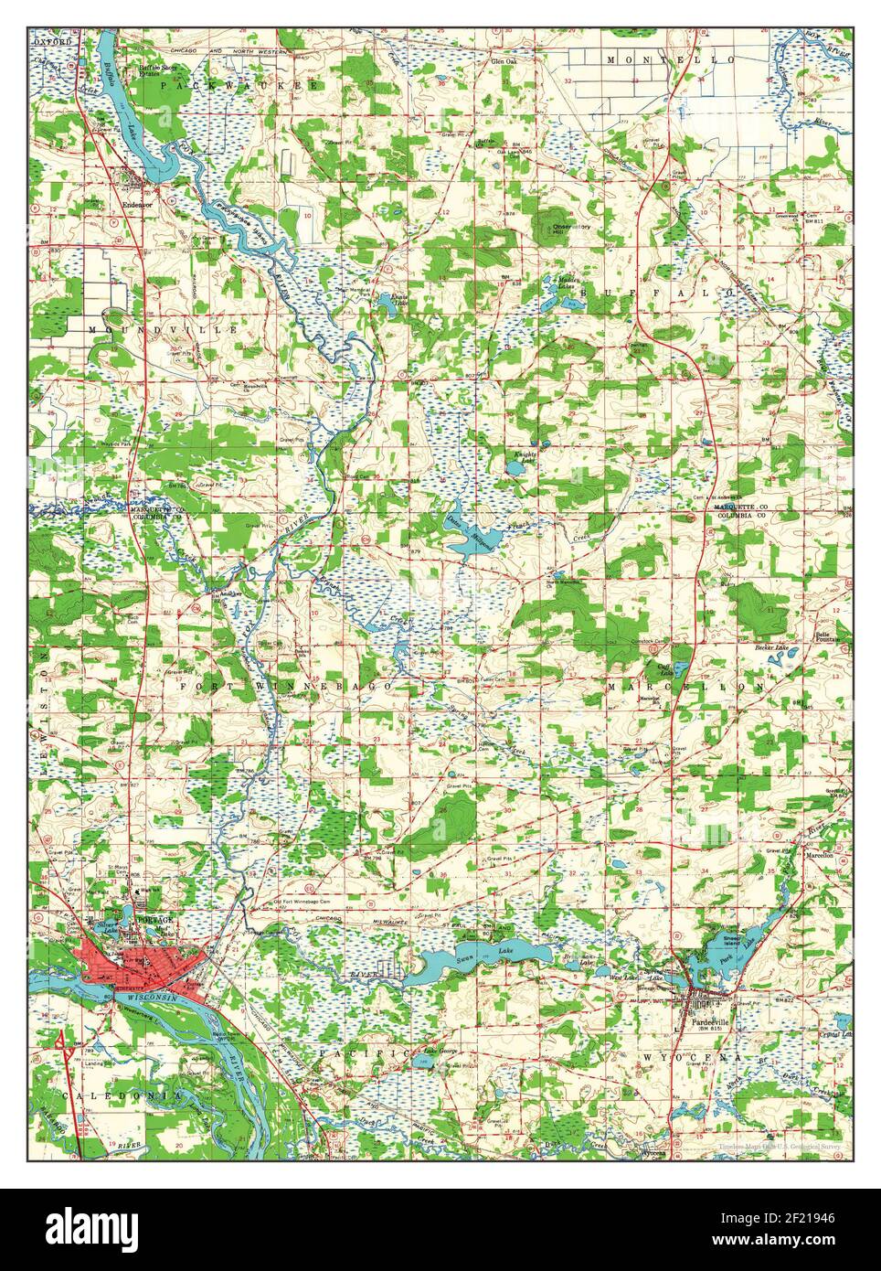 Portage wisconsin maps cartography geography hi-res stock photography and images - Alamy