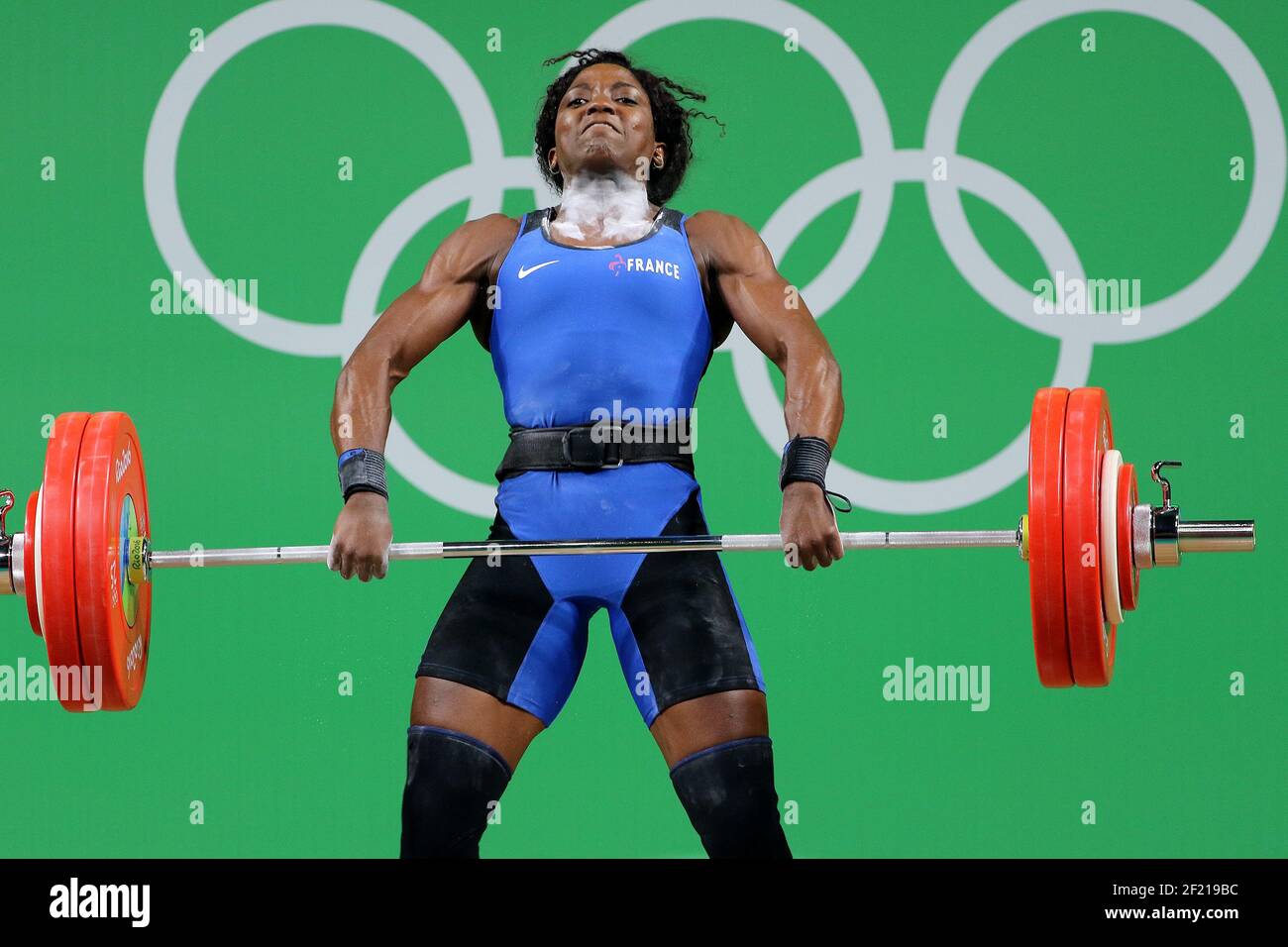 France s Gaelle Nayo Ketchanke Weightlifting Women s 75kg during the Olympic Games RIO 2016 Weightlifting on August 12 2016 in Rio Brazil Photo Eddy Lemaistre KMSP DPPI Stock Photo Alamy