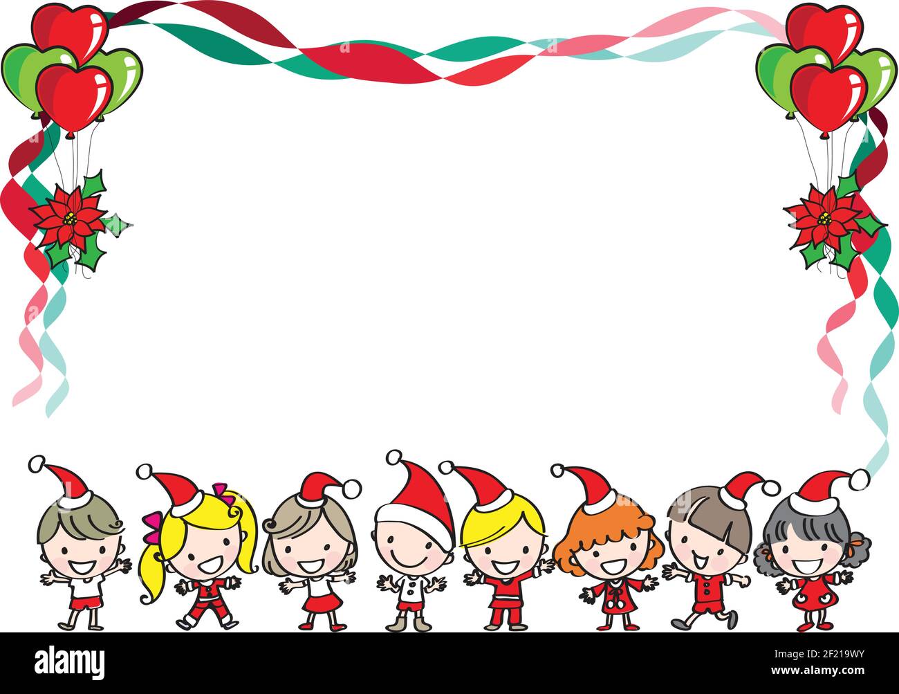 vector cartoon merry Christmas kids background Stock Vector Image \u0026 Art -  Alamy, image size:1300x1003