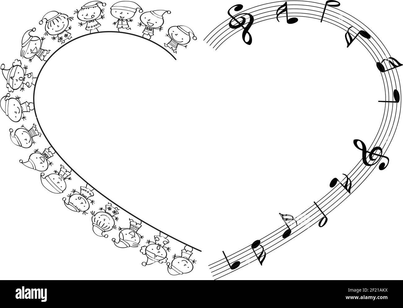 vector cartoon merry Christmas kids background Stock Vector