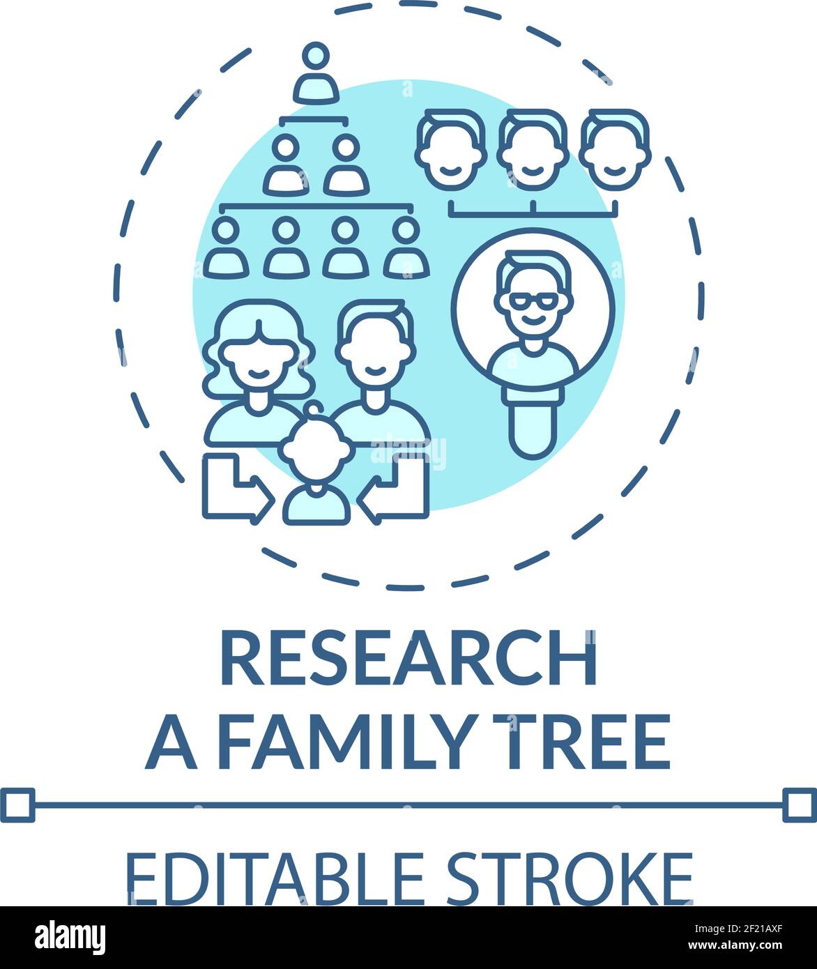 Research a family tree concept icon Stock Vector Image & Art - Alamy