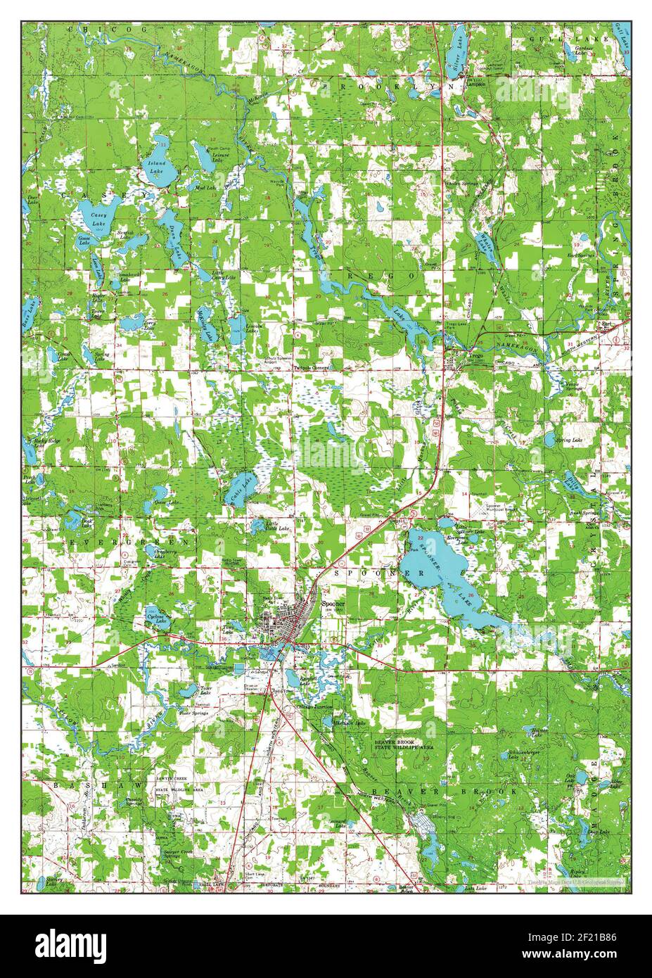 Spooner, Wisconsin, map 1965, 162500, United States of America by