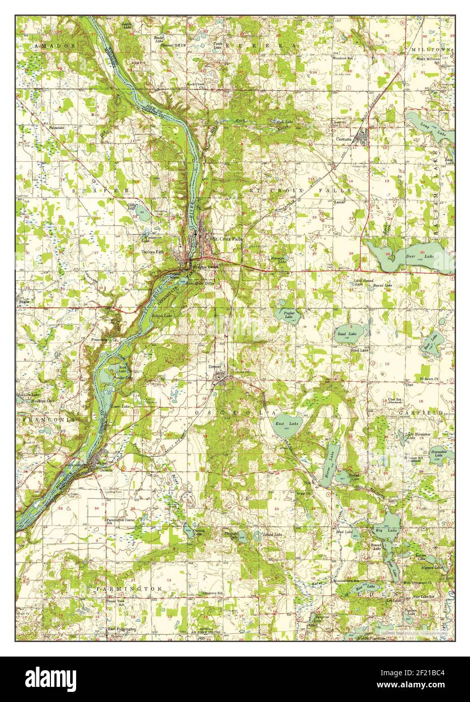 St Paul, Minnesota, map 1896, 1:62500, United States of America by Timeless  Maps, data U.S. Geological Survey Stock Photo - Alamy