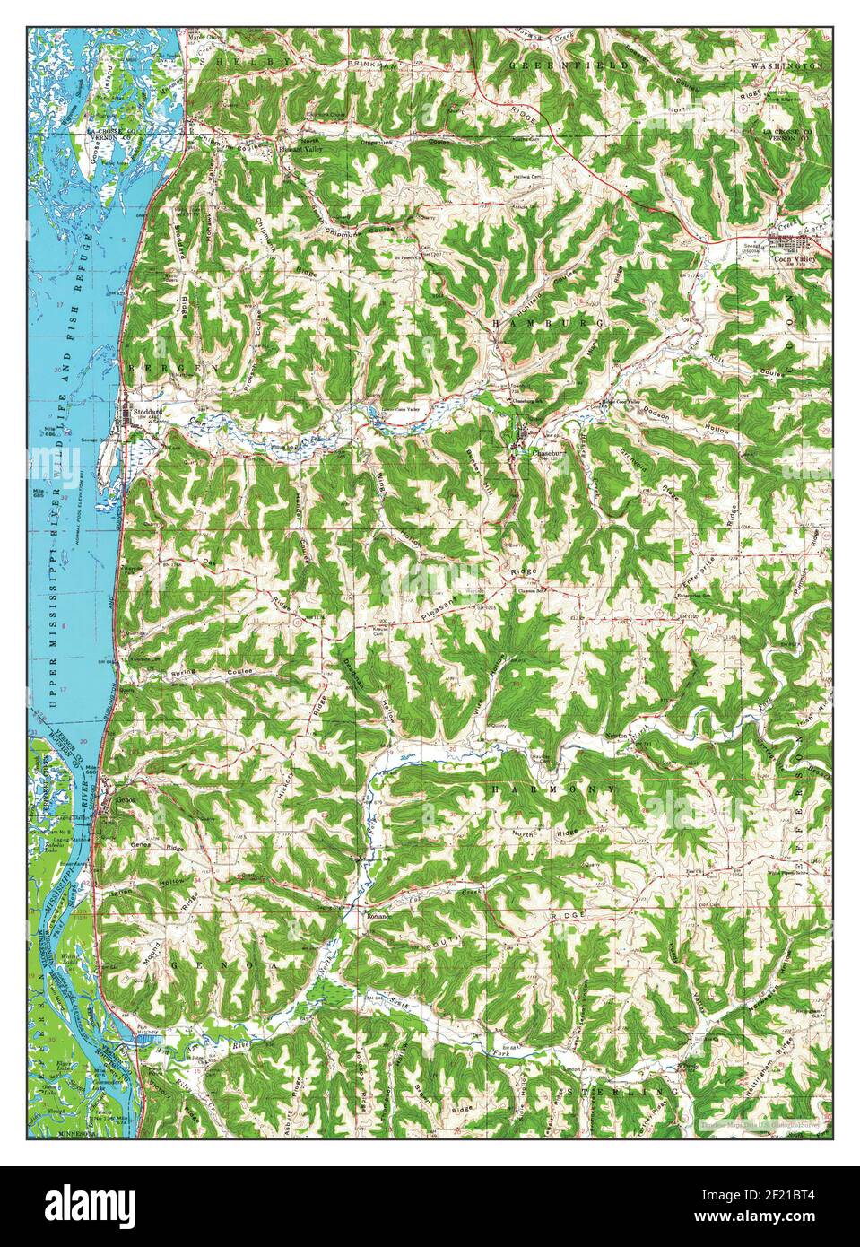 Map of stoddard wisconsin Cut Out Stock Images & Pictures Alamy