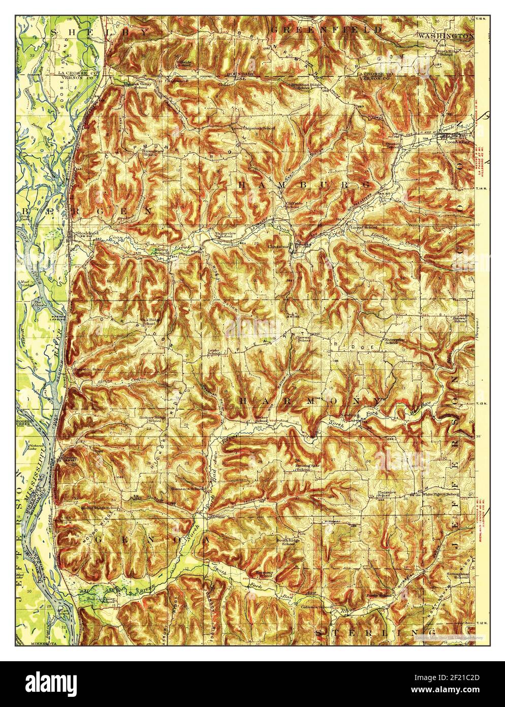 Map of stoddard wisconsin Cut Out Stock Images & Pictures Alamy