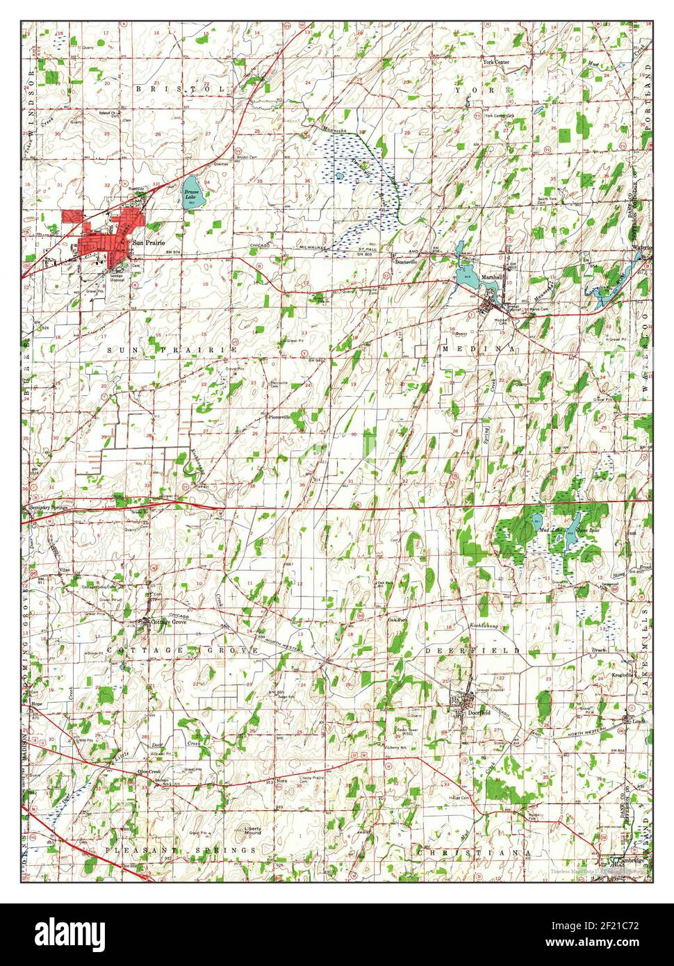 Map of sun prairie hi-res stock photography and images - Alamy