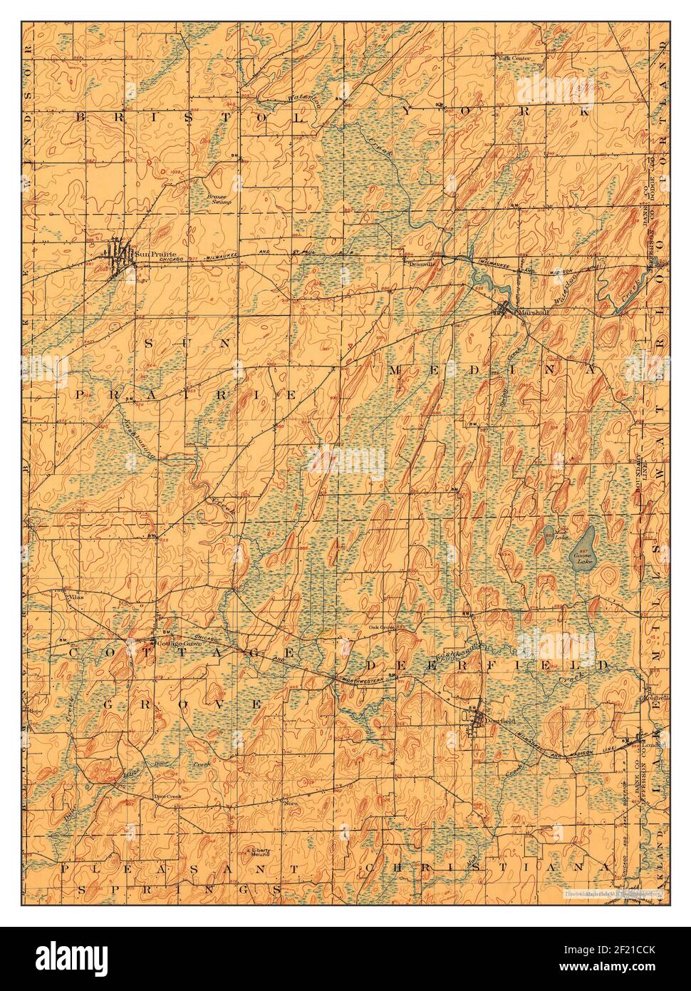 Sun Prairie, Wisconsin, map 1907, 1:62500, United States of America by 