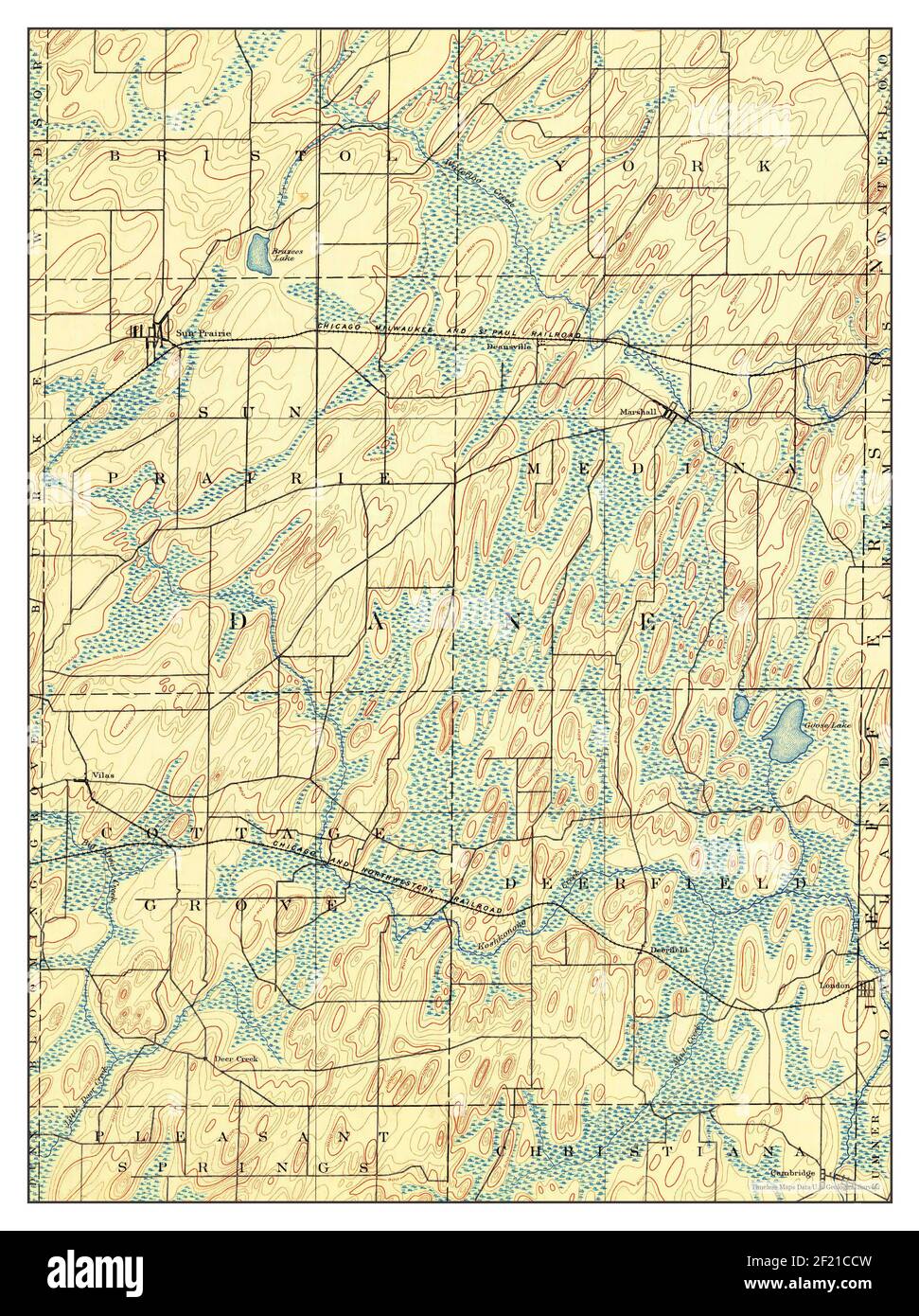 Sun prairie map hi res stock photography - Sun Prairie Wisconsin Map 1890 162500 United States Of America By Timeless Maps Data Us Geological Survey 2F21CCW