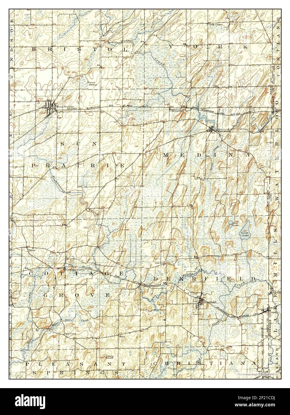 Sun Prairie, Wisconsin, map 1907, 1:62500, United States of America by 