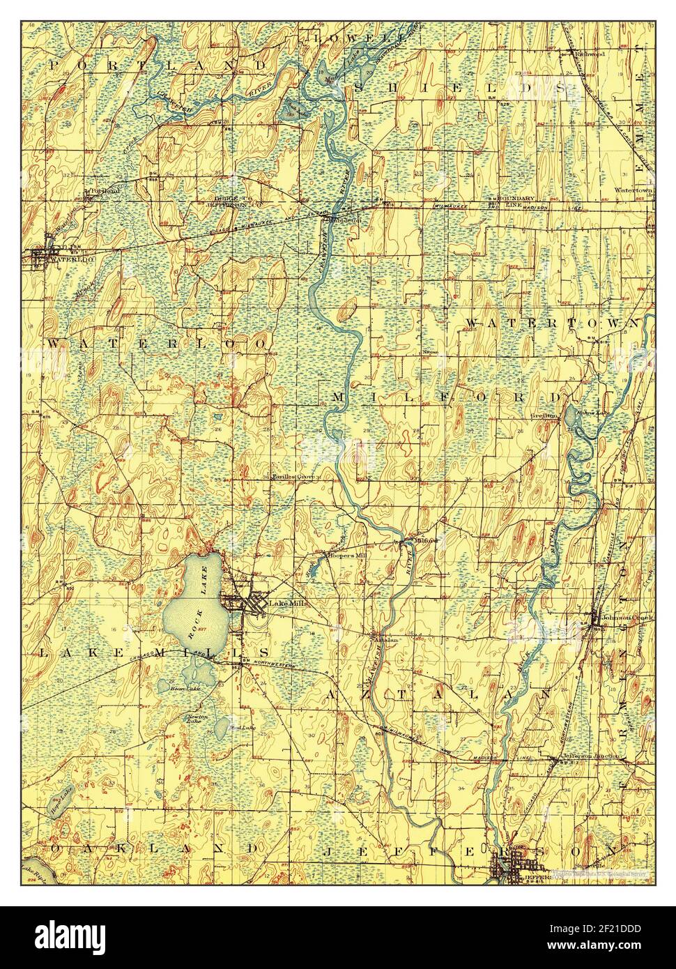 Waterloo, Wisconsin, map 1910, 162500, United States of America by