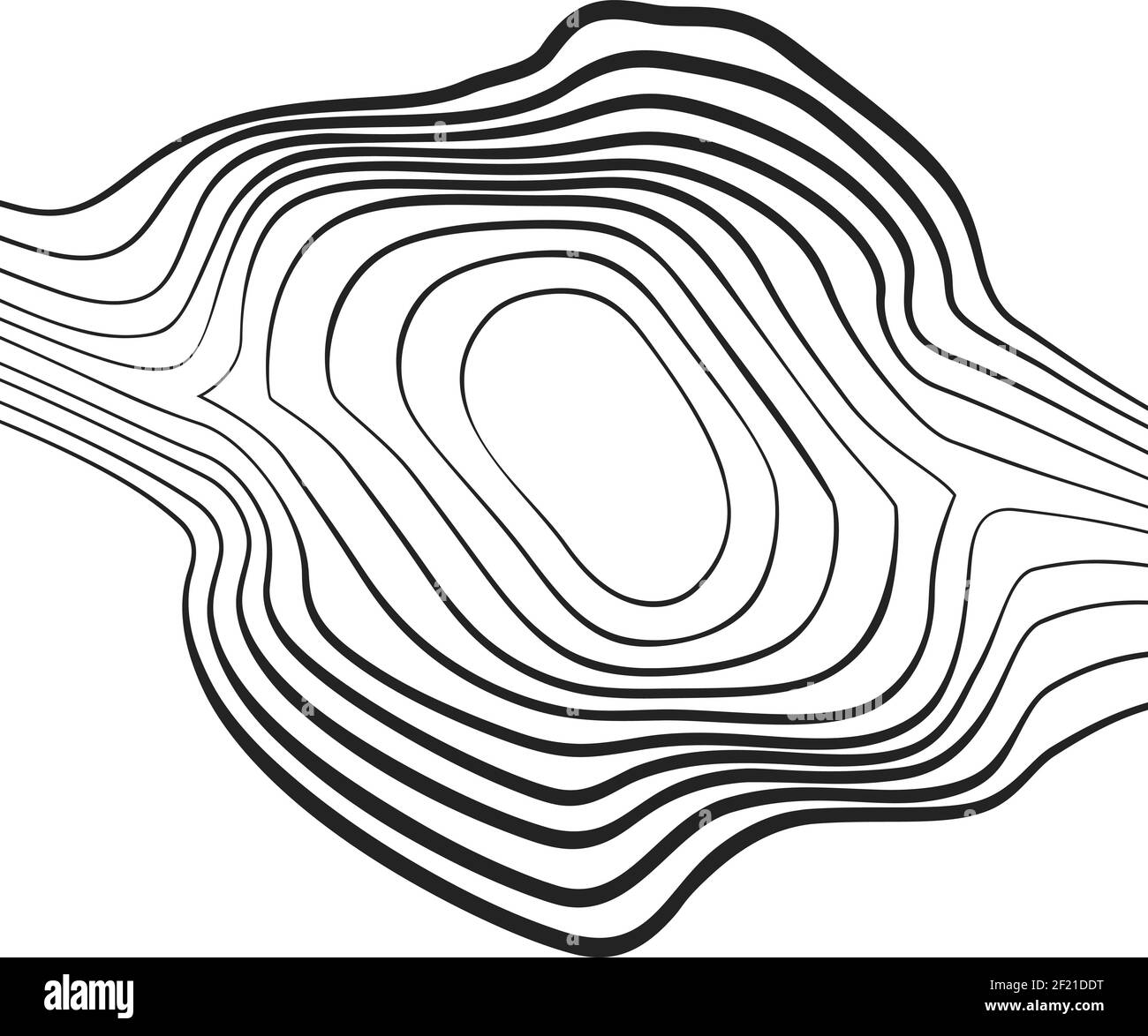 Black curved lines that makes a smooth organic pattern. Abstract