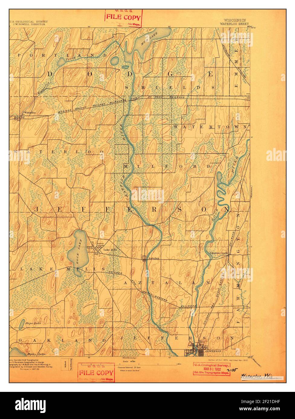 Waterloo wisconsin map Cut Out Stock Images & Pictures Alamy