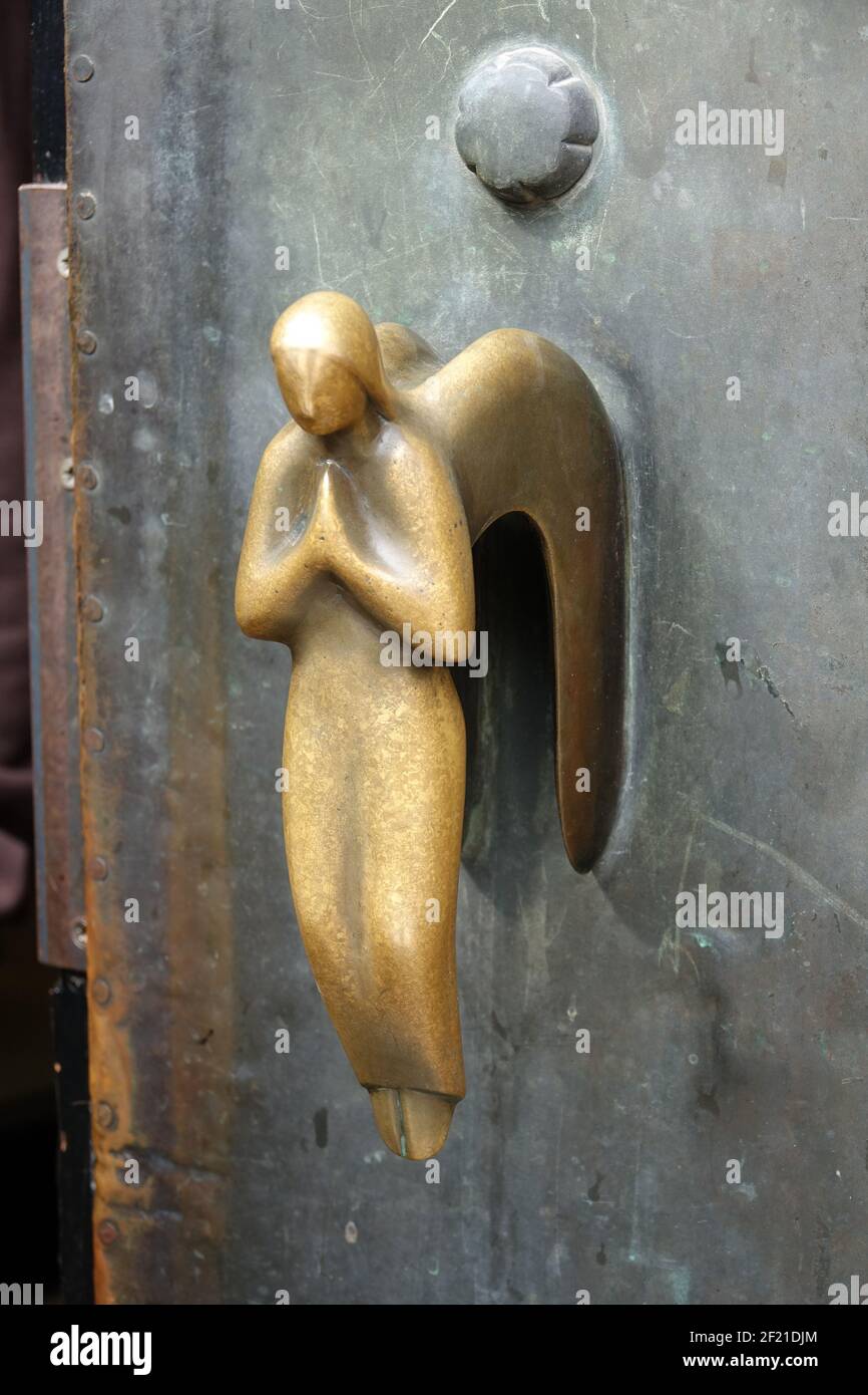 Church door handle Stock Photo - Alamy