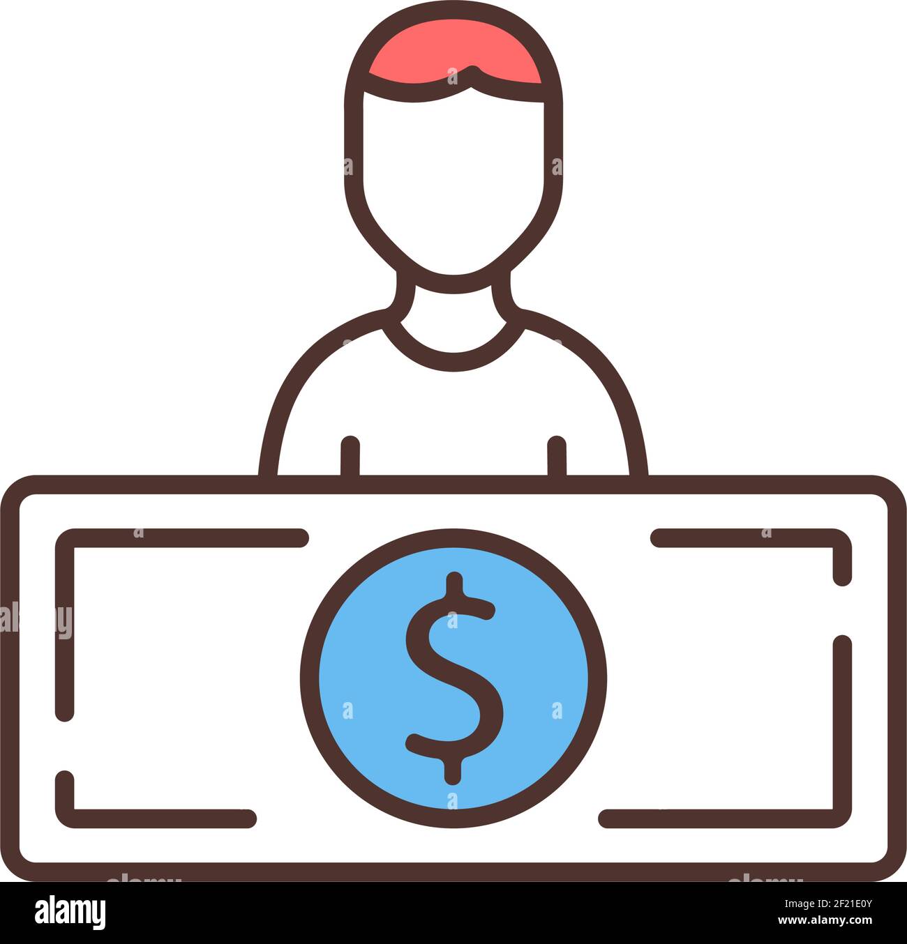 Wage RGB color icon Stock Vector