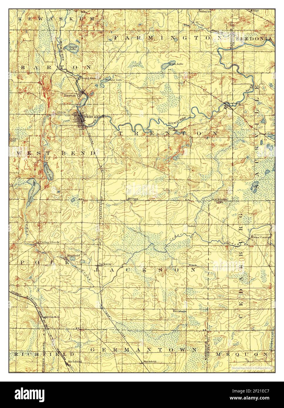 West bend map hires stock photography and images Alamy