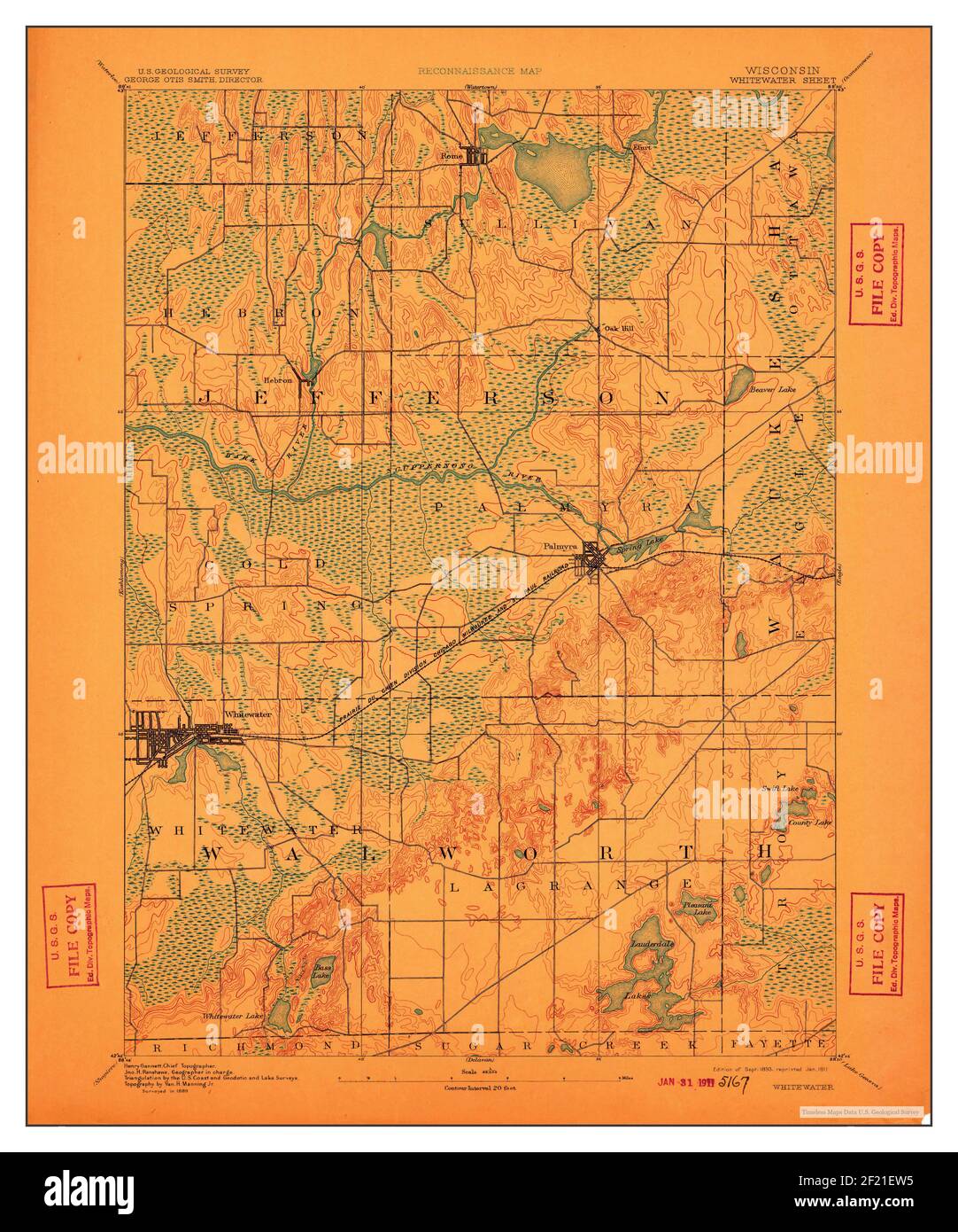 Map of whitewater wisconsin hi-res stock photography and images - Alamy