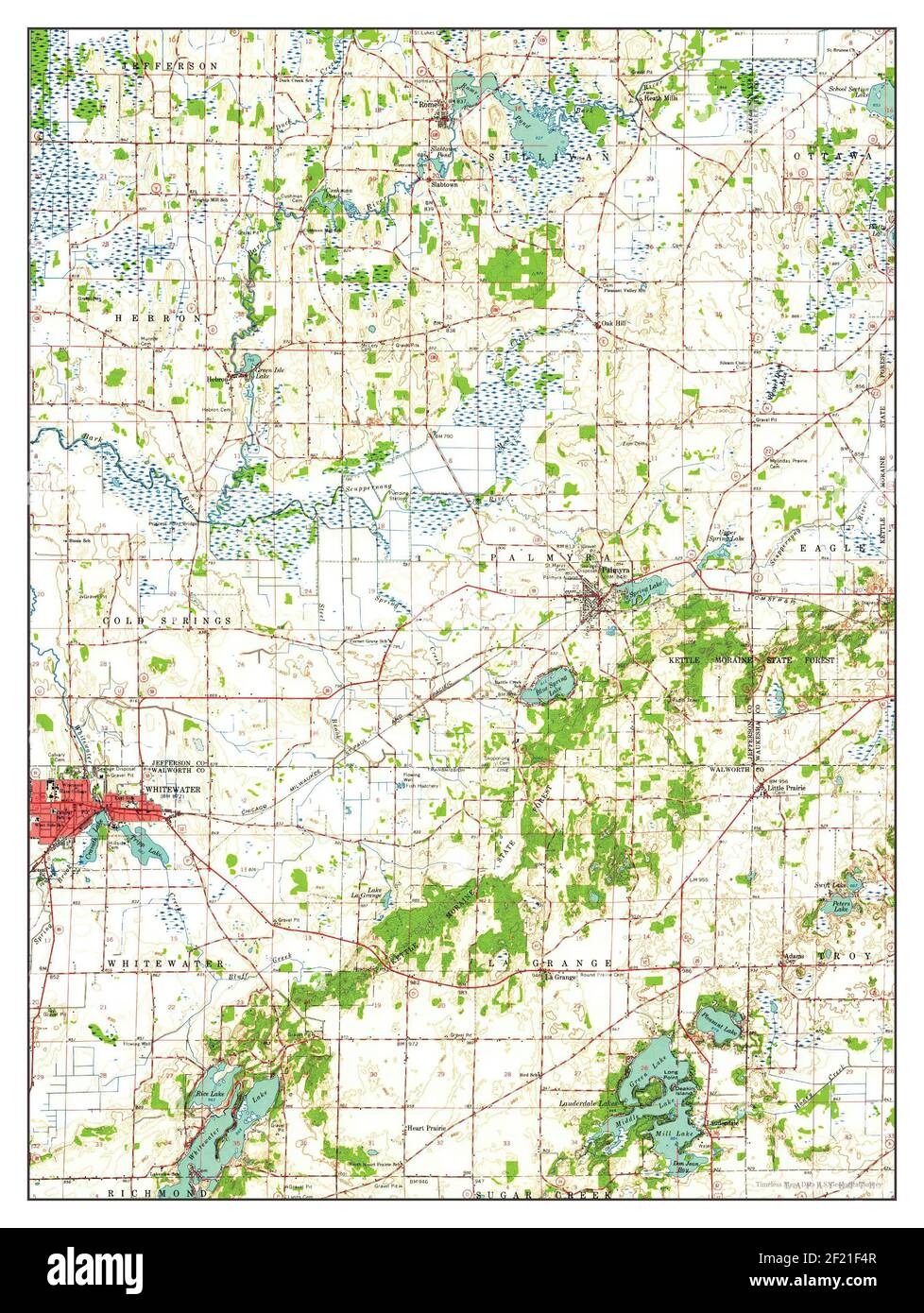 Map of whitewater wisconsin Cut Out Stock Images & Pictures Alamy