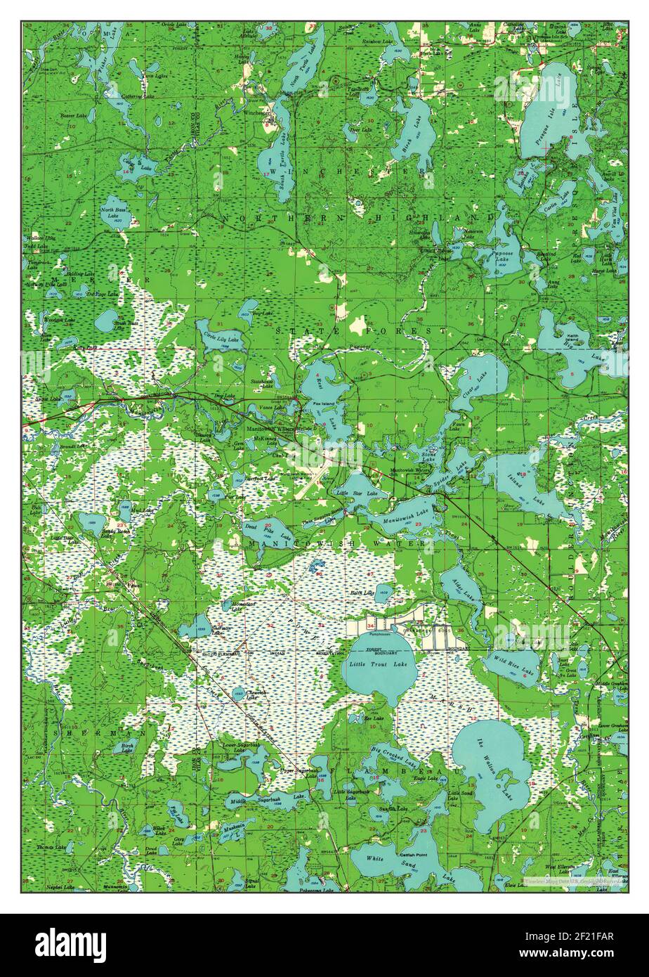 Winchester, Wisconsin, map 1955, 162500, United States of America by Timeless Maps, data U.S