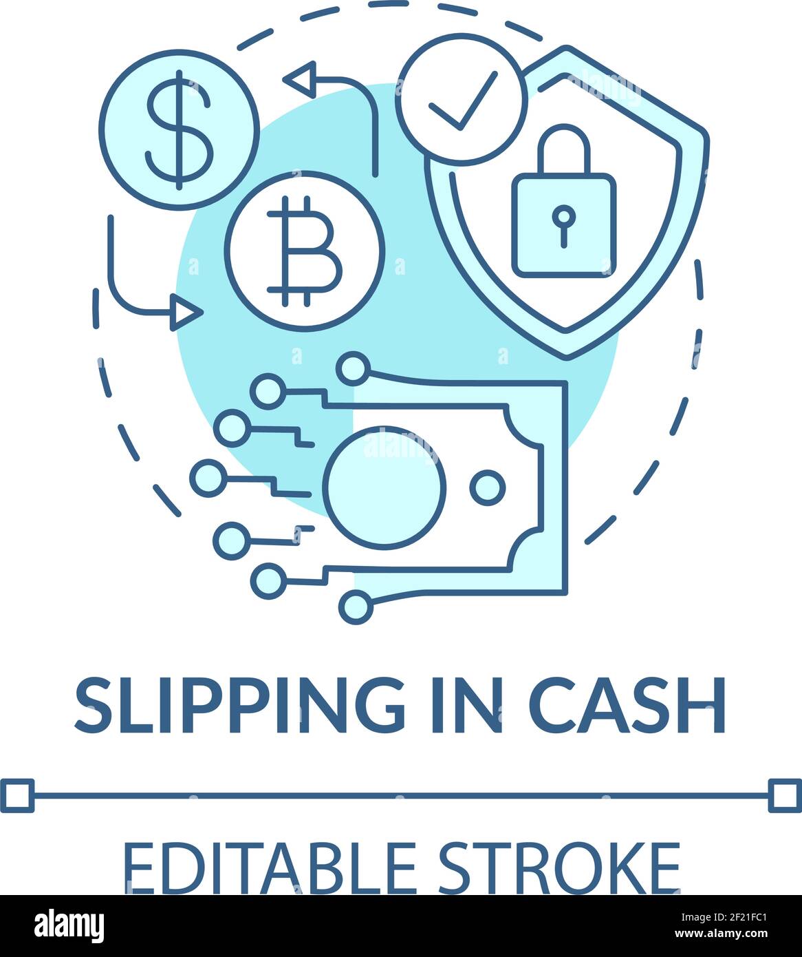 Slipping in cash concept icon Stock Vector Image & Art - Alamy