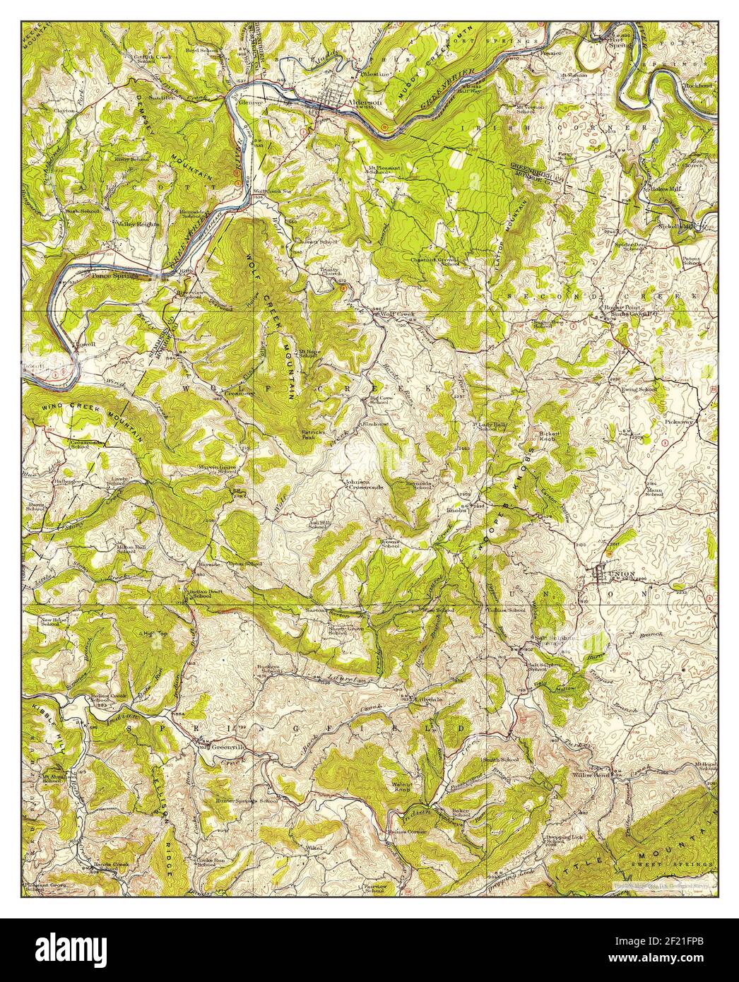 Map of alderson west virginia hires stock photography and images Alamy