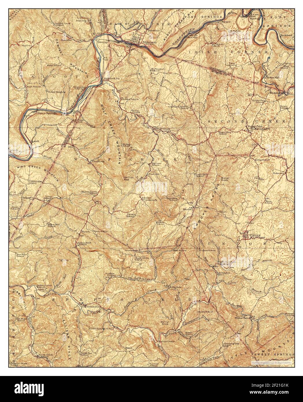 Alderson virginia map hires stock photography and images Alamy