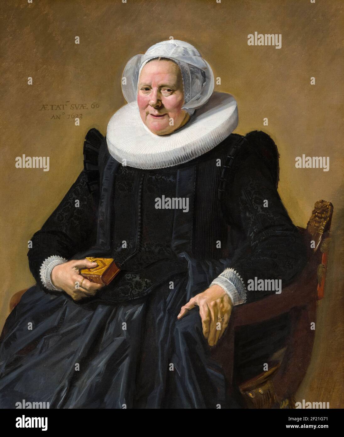 Frans Hals, Portrait of an Elderly Lady, painting, 1633 Stock Photo