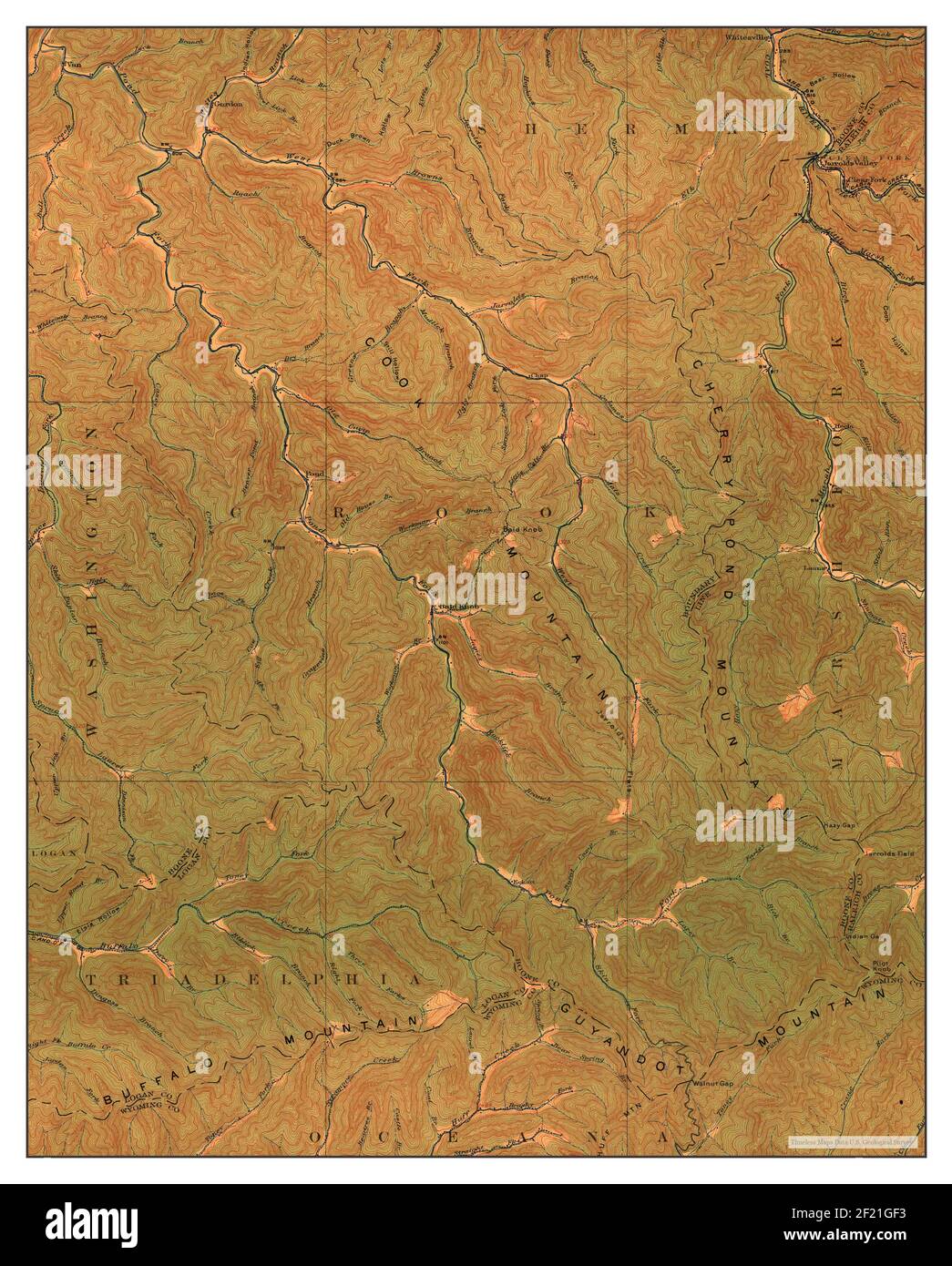 Bald Knob, West Virginia, map 1912, 162500, United States of America