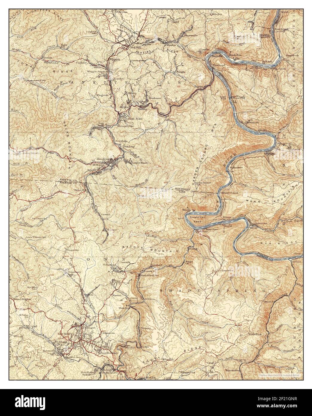 Beckley, West Virginia, map 1932, 162500, United States of America by