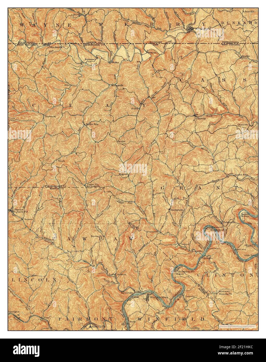 Blacksville, West Virginia, map 1904, 162500, United States of America