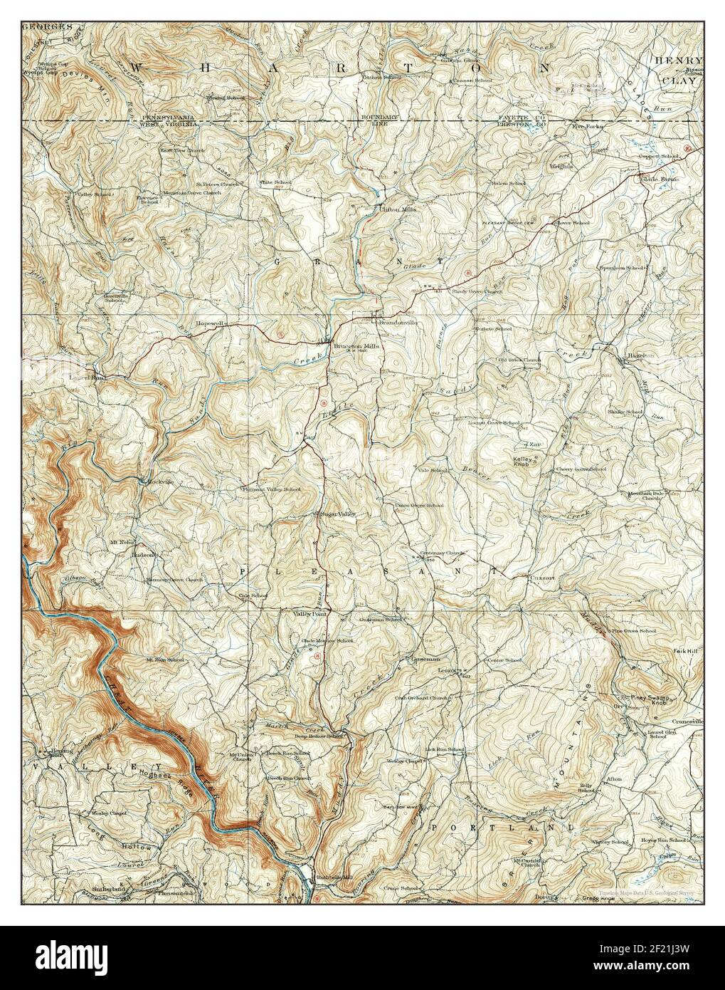 Bruceton mills virginia map Cut Out Stock Images & Pictures Alamy