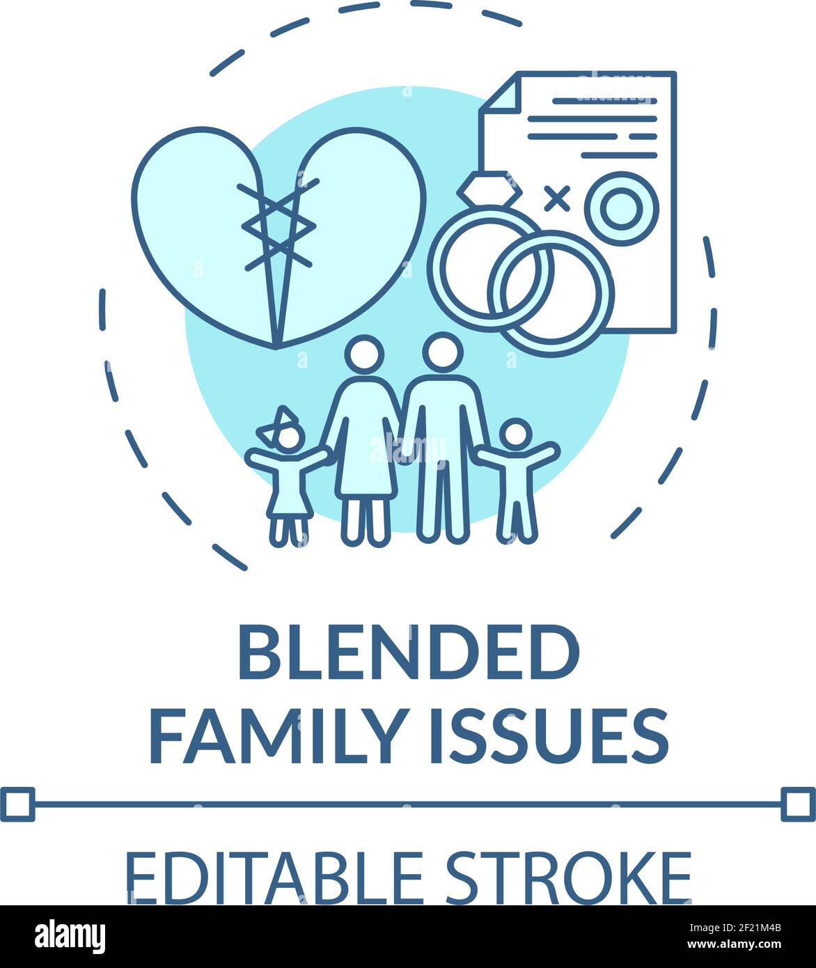 Blended family issues concept icon Stock Vector Image & Art Alamy